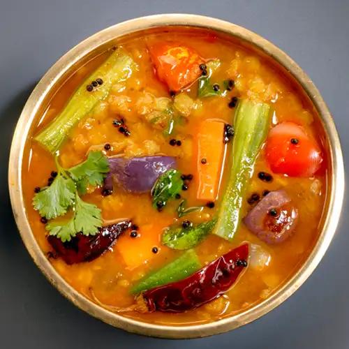Recipe of Sambar - spicy dal-based vegetarian curry, Kerala Food