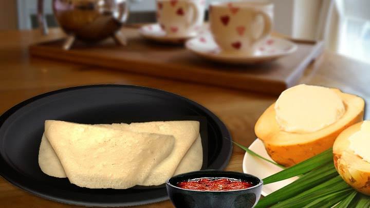 Karikku Dosa or Tender Coconut Pancake Karikku Dosa or Tender Coconut Pancake