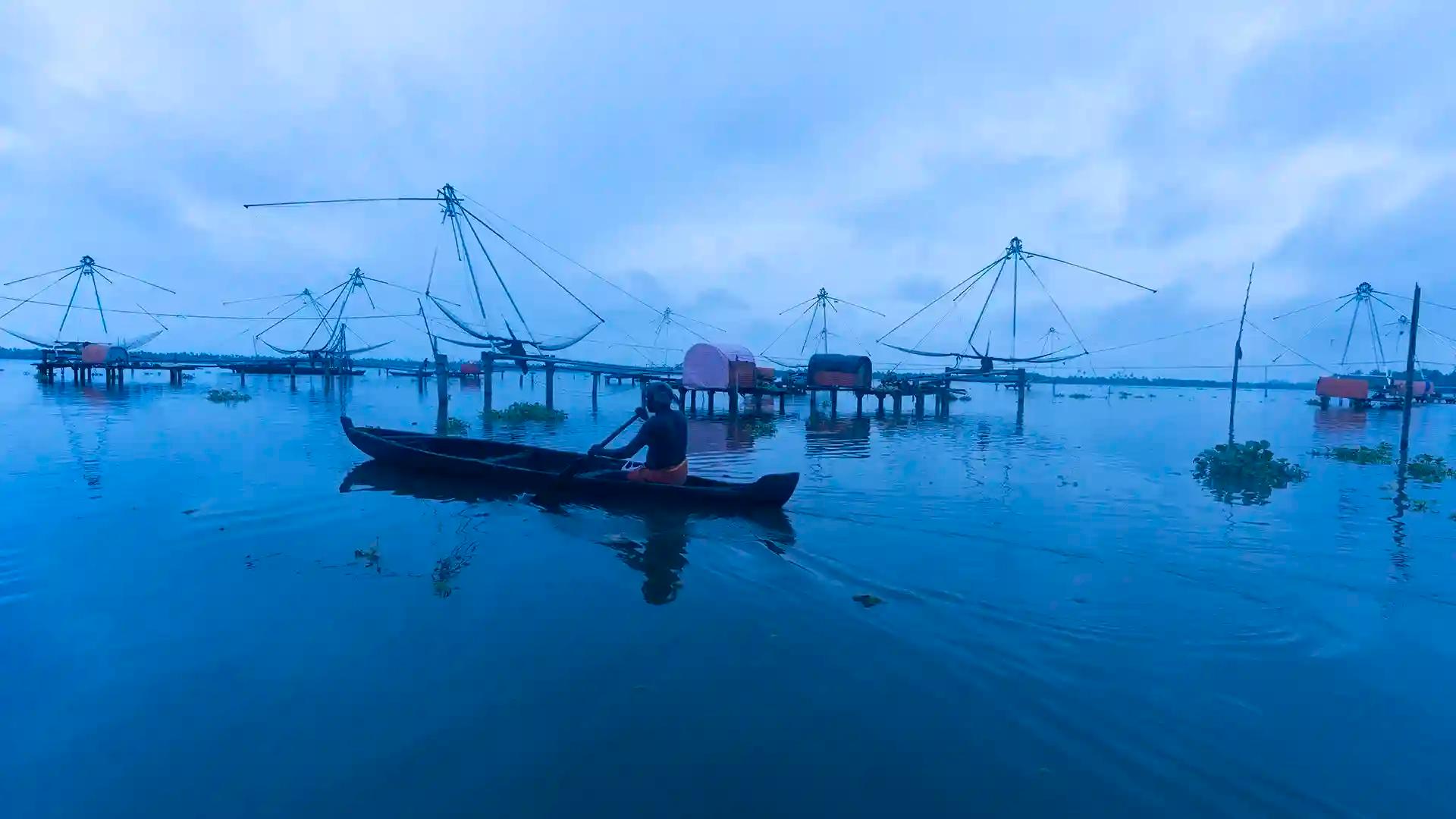 Chinese fishing nets at Kumbalangi Chinese fishing nets at Kumbalangi