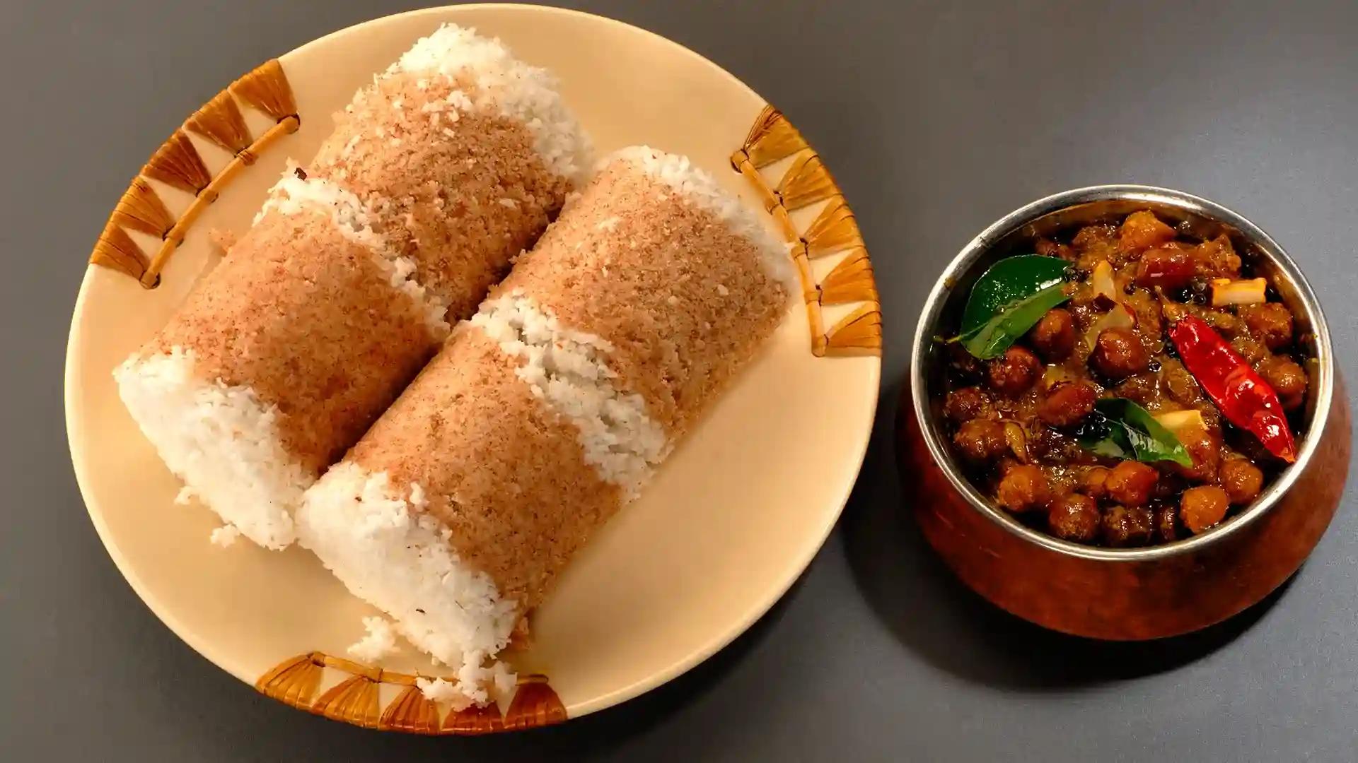 Puttu and Black Channa Curry Puttu and Black Channa Curry