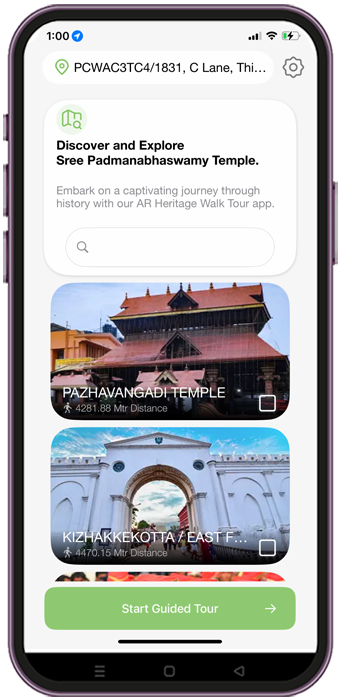 Kerala Tourism AR Heritage Walk App