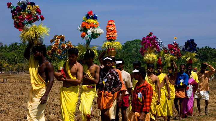 Kavadiyattam - a colourful ritual art prevalent in the Subramanya temples 