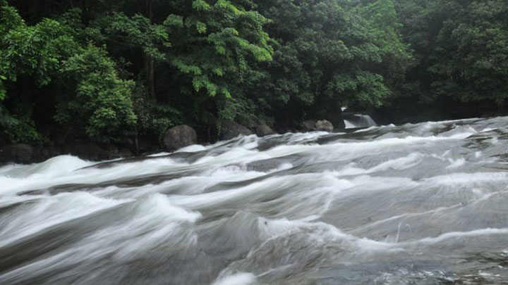 Adyanpara Waterfalls near Nilambur in Malappuram 