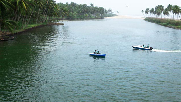 Kappil beach and backwaters