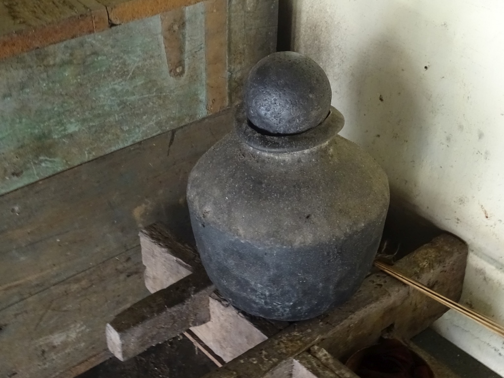 An old bronze pot