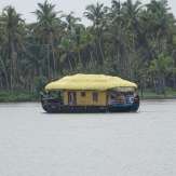 A houseboat on cruise at Kottappuram Backwaters