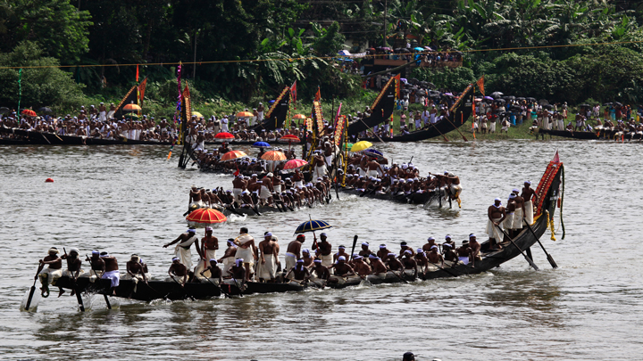 Snakeboats of Kerala in the backwaters of Kerala 