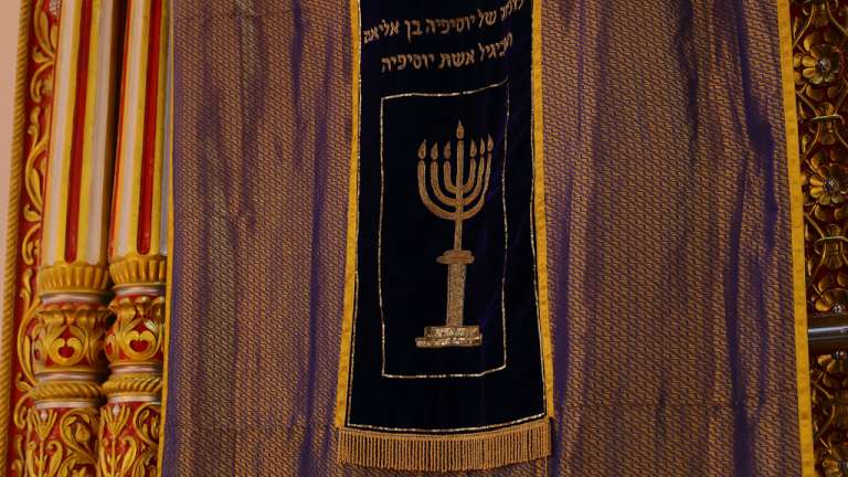 The symbolic candle light of Judaism at Kadavumbhagam Synagogue, Mattancherry