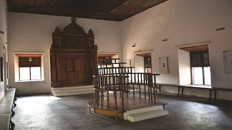 Interior view of Paravur Synagogue