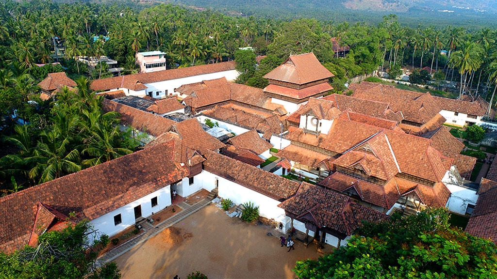Aerial view of Padmanabhapuram Palace complex