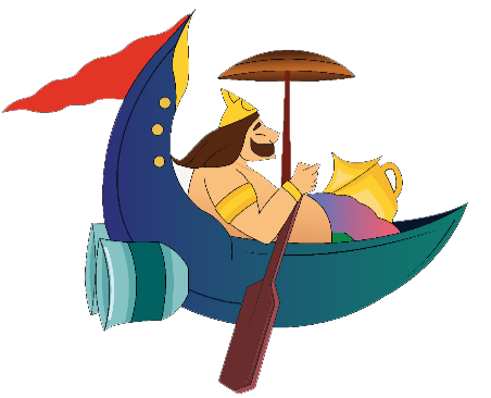 Mahabali in a Snake Boat