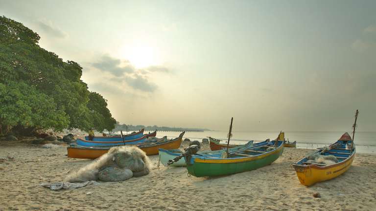 Jawahar Ghat fishing boats