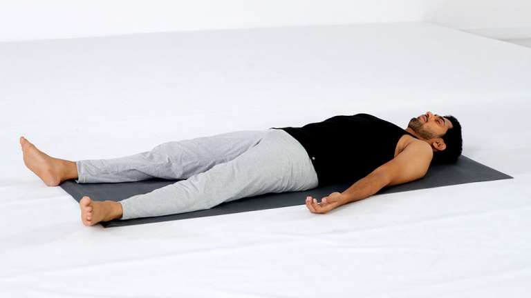 Savasana The Corpse Pose Steps Benefits Learn Yogasanas Online Yoga And Kerala