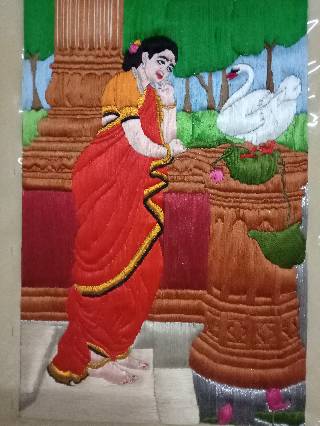 Damayanti and Swan (Ravivarma's) 