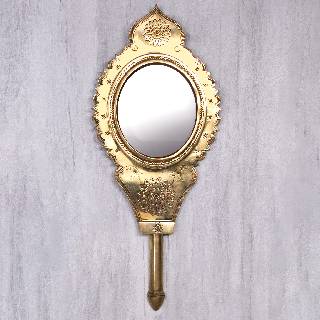 Aranmula Kannadi | Big Wall Mirror 8 Inch | Unique Handpolished Metal Mirror