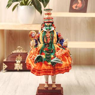 Kathakali Figurine (Krishna) | Kerala Handicraft Doll