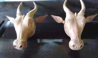 WOOD CRAFT COW HEAD