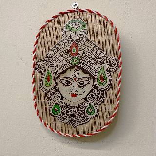 Durga Devi Face Wall Hanging | Bamboo Hanging Showpiece