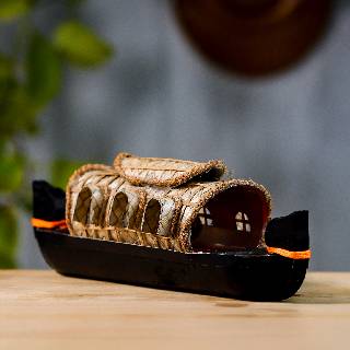 Kerala Traditional House Boat Miniature With Three Windows | Home Decor