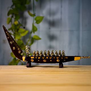 Kerala Chundan Vallam | Snake Boat with  Brass Oarsmen