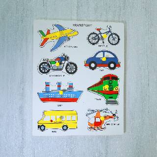 Wooden Puzzle Board - Vehicles