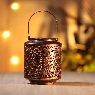 Copper Finish Hanging Lantern
