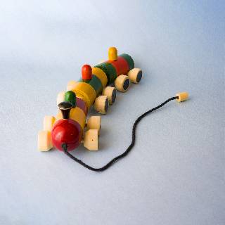 Wooden Three Coaches Train