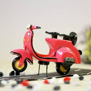Mini Scooter | Wooden Hand-painted Toy | Home Decor