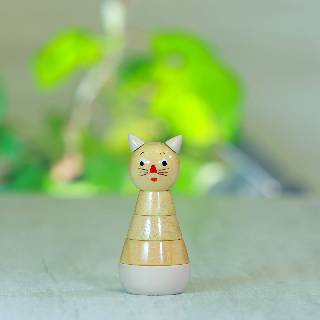 Wooden Cat Stacking Toy