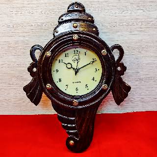 Shanghu Clock Wall Décor | Handcrafted Rosewood & Brass Wall Clock
