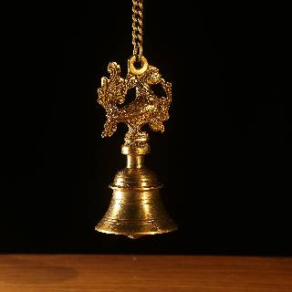 Brass Handcrafted Mayura Bell | Peacock Bell | Hanging Bell
