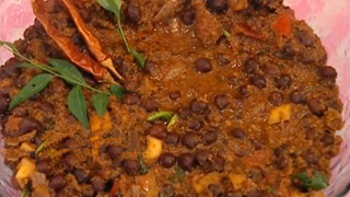 Puttu and Black Channa Curry